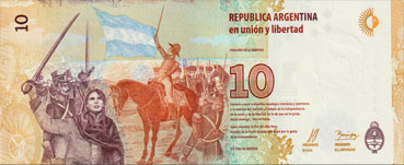 Juana Azurduy de Padilla et le général Manuel Belgrano